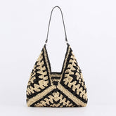 POPULAR RETRO ETHNIC STYLE PAPER ROPE WOVEN BAG_CWAB4695