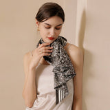 SWEET FLORAL FAUX SILK SCARF SQUARE NECK WRAP_CWASC0254