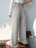 V-Shaped High-Waisted Patchwork Wide-Leg Pants