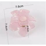Cwaha1614_Simple Solid Color Flowers Hair Claw Clip