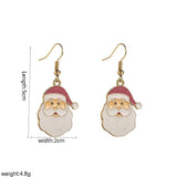 Xmas Tree Santa Wreath Asym Drop Earrings_Cwaje05890