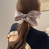 Satin Asymmetrical Bow Scrunchie Lazy Style_Cwaha07978