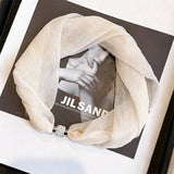 White Pearl Magnetic Skinny Silk Scarf_Cwasc03936