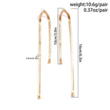 PERSONALIZED LONG TASSEL EARRINGS SNAKE BONE CHAIN_CWAJE1136