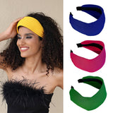 SOLID COLOR FABRIC HEADBAND SIMPLE HAIR ACCESSORY_CWAHA5657