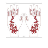 REALISTIC HENNA TATTOO STICKERS BROWN RED LACE_CWMM8361