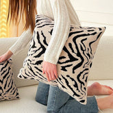 Tiger Zebra Embroidered Sofa Bed Pillow Cover_Cwmm7713