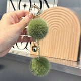 CUTE FUR BALL PENDANT BAG ORNAMENT CAR KEYCHAIN_CWMM2517