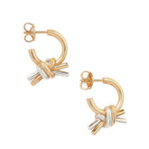 FASHIONABLE GOLD HOOP BRAID EARRINGS_CWAJE5127