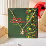 ALL MATCH NEW CHRISTMAS SNOWFLAKE NECKLACE_CWAJE2394