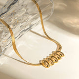 SMALL WAIST OVAL SNAKE BONE NECKLACE_CWAJE1786