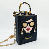 RETRO BEAUTY PATTERN CROSSBODY BAG_CWAB0986