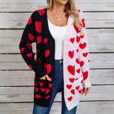 Valentines Day Long Cardigan Love Sweater