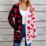 Valentines Day Long Cardigan Love Sweater
