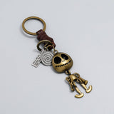 CREATIVE SKULL PENDANT COWHIDE KEYCHAIN_CWMM4701