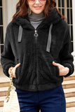 Womens Fleece Hooded Long-Sleeved Thermal Jacket