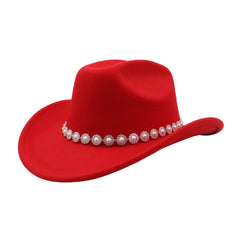 MEN WOMEN ETHNIC WOOL COWBOY FEDORA JAZZ HAT_CWAH04454