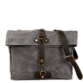 MENS OUTDOOR WAXED CANVAS SATCHEL BAG_CWAB5564