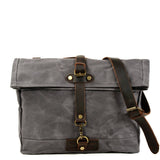MENS OUTDOOR WAXED CANVAS SATCHEL BAG_CWAB5564