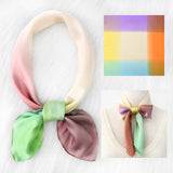 RETRO GRADIENT MULTI COLOR SILK SCARF_CWASC1152