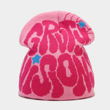 HOT SALE LETTER JACQUARD KNITTED HAT_CWAH1626