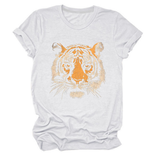 Women Summer Tee With Stylish Tiger Print_Cwttsl0494