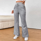 Sweatpants Flares Casual Drawstring Knit Pants