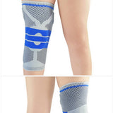 GRAY SILICONE PAD KNEE BRACE WITH DUAL SPRINGS_CWMM7899