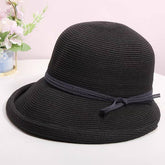 FOLDABLE RETRO ROUND TOP STRAW HAT_CWAH3412