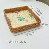 RATTAN COLORFUL SHELL CREATIVE HANDMADE FRUIT PLATE_CWMM4417