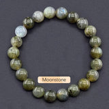 Crystal Natural Stone Beaded Bracelet Unisex_Cwmm11267