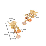 STAINLESS STEEL OCEAN SERIES CONCH SHELL EARRINGS_CWAJE5117