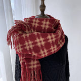 RETRO PLAID SCARF SOFT WARM COUPLE WINTER WRAP_CWASC1471