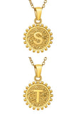 ROUND ALPHABET INITIAL PENDANT NECKLACE_CWAJE107