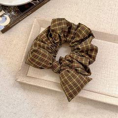 Mesh Bow Scrunchie Elegant Bun Hair Tie Accessory_Cwaha07780