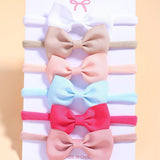 KIDS BOW HEADBAND SET ELASTIC NYLON NO MARKS_CWAHA6720