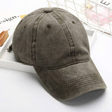 Washed Distressed Plain Cotton Baseball Cap_Cwah1854