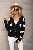 Valentines Day Long-Sleeved Knitted Cardigan
