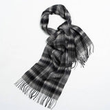 NORDIC PLAID WOOL SCARF WARM WINTER COUPLE WRAP_CWASC2357