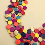 COLORFUL WOODEN BEADS MULTI LAYERED BEADED NECKLACE_CWMM4973