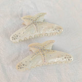 RHINESTONE STARFISH HAIR CLAW SWEET ACETATE CLIP_CWAHA6018