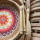 RATTAN WOVEN STORAGE BASKET ROUND TRAY_CWMM4536