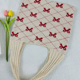 Cwab4567_Bow Knit Large Capacity Tote Bag