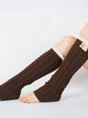 Warm Boot Covers Winter Lace Twist Button Socks_Cwms0758