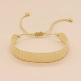 COLORFUL 3 ROW RICE BEAD BRAIDED BRACELET_CWMM3846