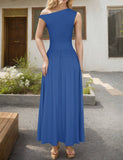 Womens One-Shoulder Pocketed Sleeveless Dress