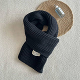 SOLID COLOR KNIT SCARF UNISEX WINTER ESSENTIAL_CWASC2280