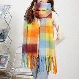 COLORBLOCK BRUSHED SHAWL INS STYLE WINTER SCARF_CWASC2696