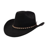 SUEDE COWBOY FEDORA HAT WESTERN ETHNIC STYLE_CWAH04416