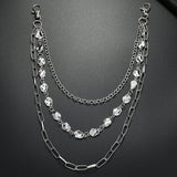 MULTI LAYERED RHINESTONE METAL TROUSER CHAIN_CWMM4890